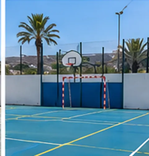 Ejemplo ilustrativo de una pista deportiva pintada